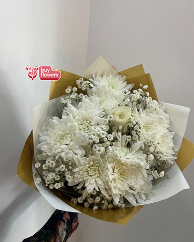 White Rose / Chrysanthemums / Gypso thumbnail view 7 - BuyFlowers Nigeria
