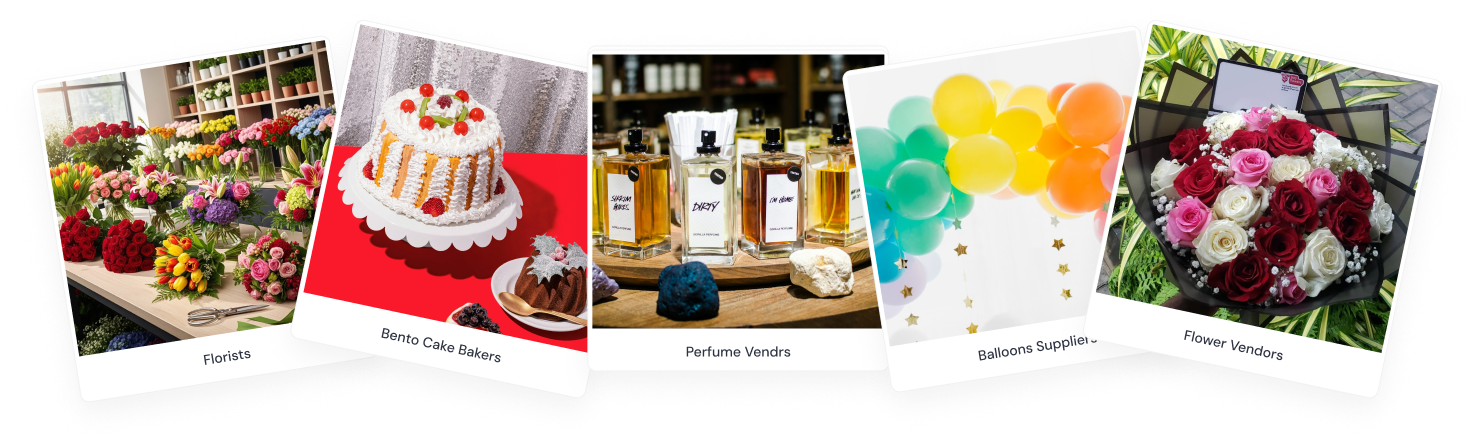 Vendor categories collage