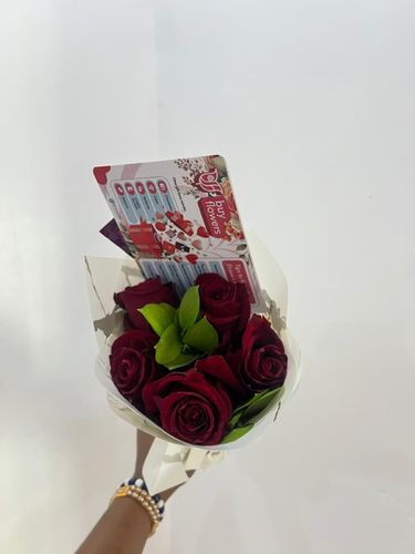 View Red Roses/Greenery image 2 Red Roses/Greenery thumbnail view 2 - BuyFlowers Nigeria