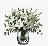 White Lilies/Gypso/Greenery