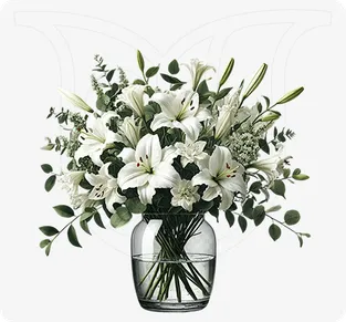 White Lilies/Gypso/Greenery